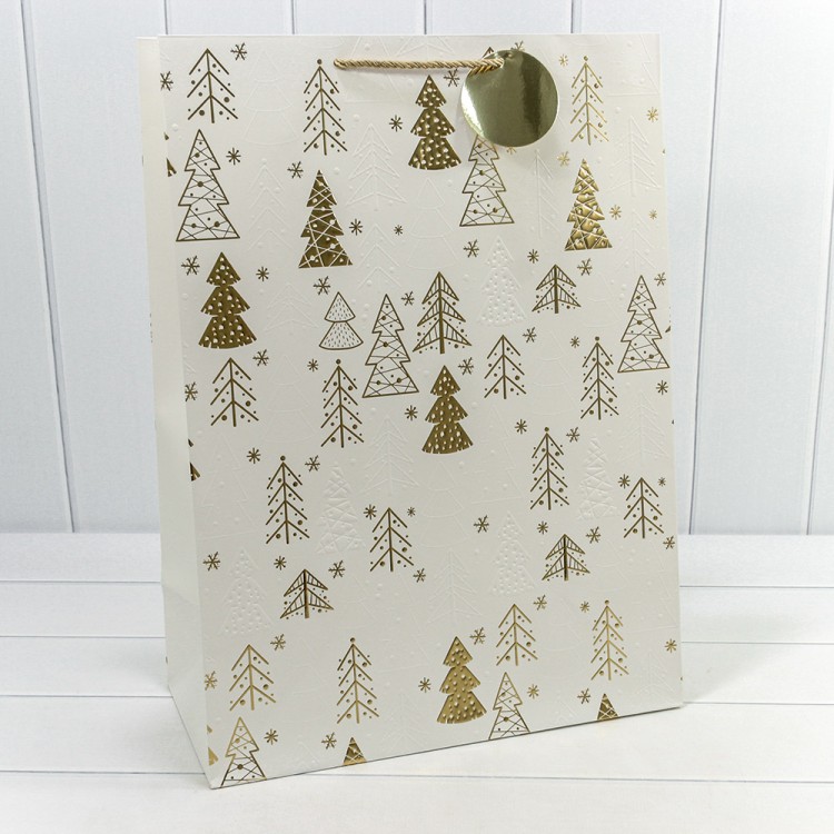 300382T Пакет подарочный "Новый год" с тиснением (микс) 40*55*20 1/20 1/60