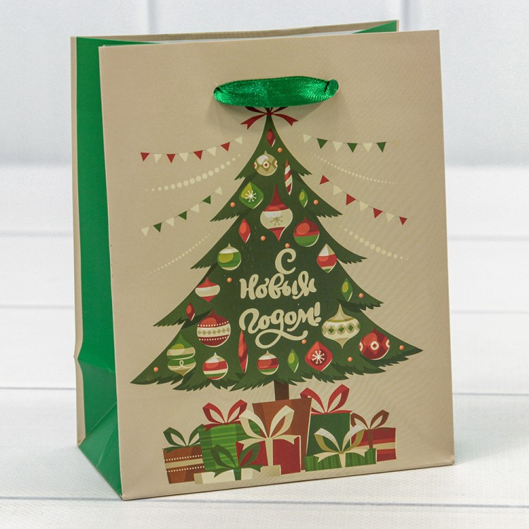 300430H Пакет подарочный "Новый год" (микс 430) 12*15*6,7 128г 1/20 1/600