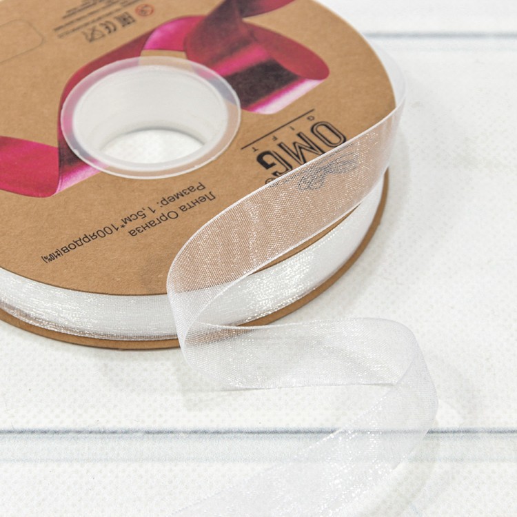 559-15/1001 Лента Органза 1,5см*100ярд Белый 1/18 1/72 559-15/1001 Лента Органза 1,5см*100ярд Белый 1/18 1/72