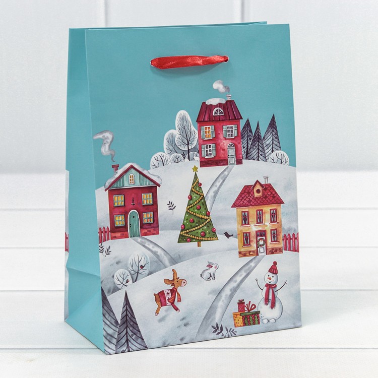 300430G Пакет подарочный "Новый год" (микс 430) 14*20*8 128г 1/20 1/600