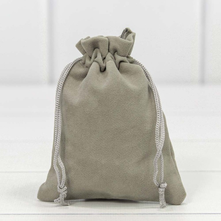 000811I/14 Мешочки бархатные 10*12 Серый 1/50 1/2000 