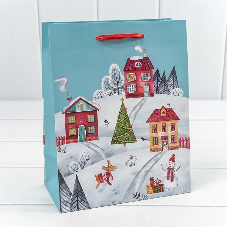 300430E Пакет подарочный "Новый год" (микс 430) 18*23*10 128г 1/20 1/480