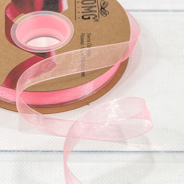 559-15/1004 Лента Органза 1,5см*100ярд Ярко-розовый 1/13 1/52 559-15/1004 Лента Органза 1,5см*100ярд Ярко-розовый 1/13 1/52