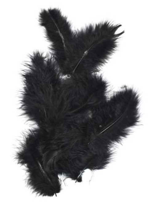 1501-4202 Перья декоративные Черные 10см 30шт/G 1501-4202 Перья декоративные Черные 10см 30шт/G