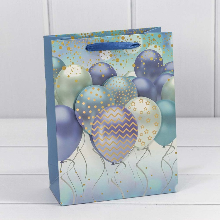 000111E Пакет подарочный с 3D аппликацией "Воздушные шары" (микс) 18*23*10 210г 1/20 1/360