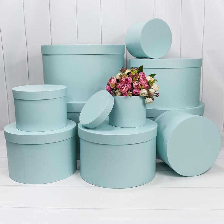 7211006/1394 Коробки Круглые Набор 1/10 42,1*25,2 Голубой 1/2 