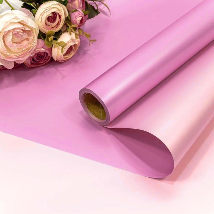 001318/16 Плёнка 0,58*10м двухсторонняя 60мкм Розовый/Персиковый 1/30