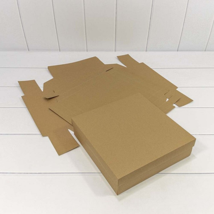 0007344/1 Коробка Квадратная 25*25*7 сборная Крафт 1/20 1/240 0007344/1 Коробка Квадратная 25*25*7 сборная Крафт 1/20 1/240