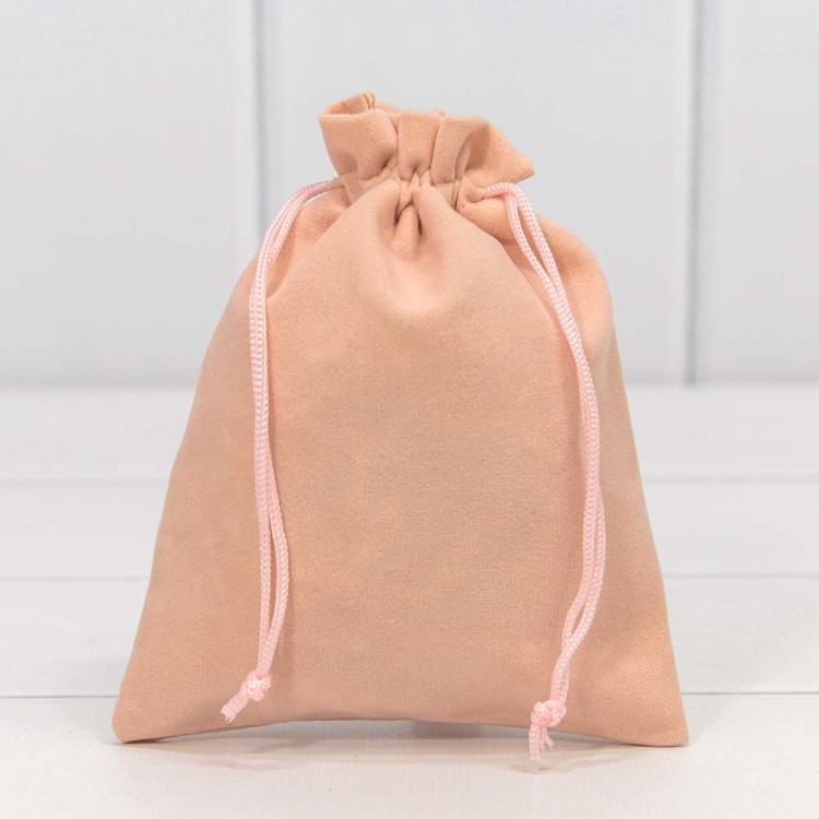 000811H/78 Мешочки бархатные 12*15 Персиковый 1/50 1/2000  