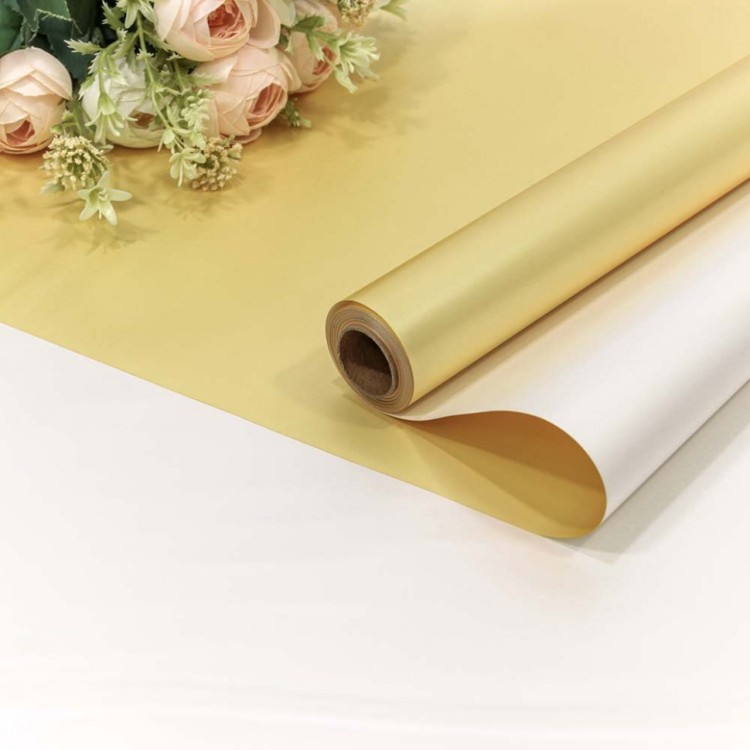 001318/30 Плёнка 0,58*10м двухсторонняя 60мкм Светло-жёлтый/Белый 1/30