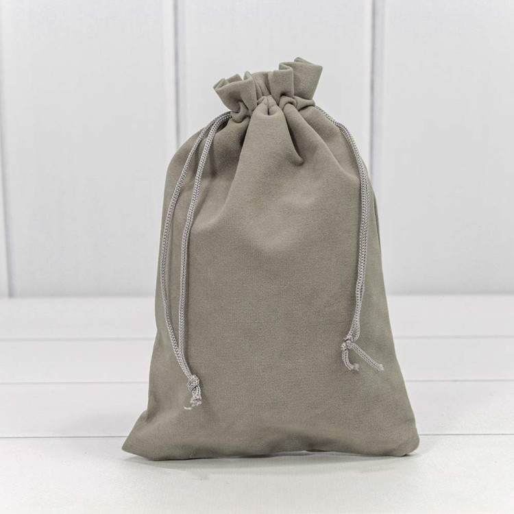 000811G/14 Мешочки бархатные 14*20 Серый 1/25 1/1500   