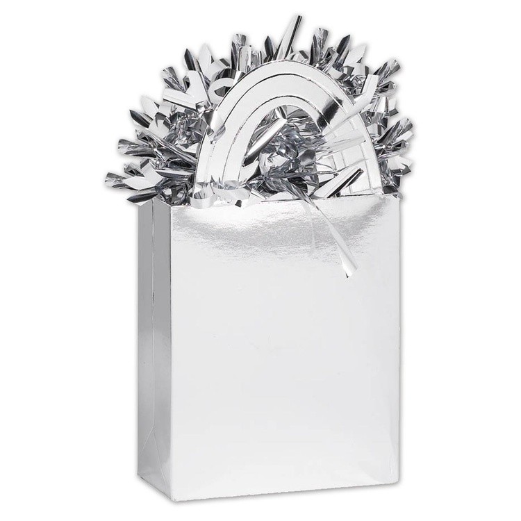 1302-0739 Грузик для шара "Сумочка" Серебряный 160г 1302-0739 Грузик для шара "Сумочка" Серебряный 160г