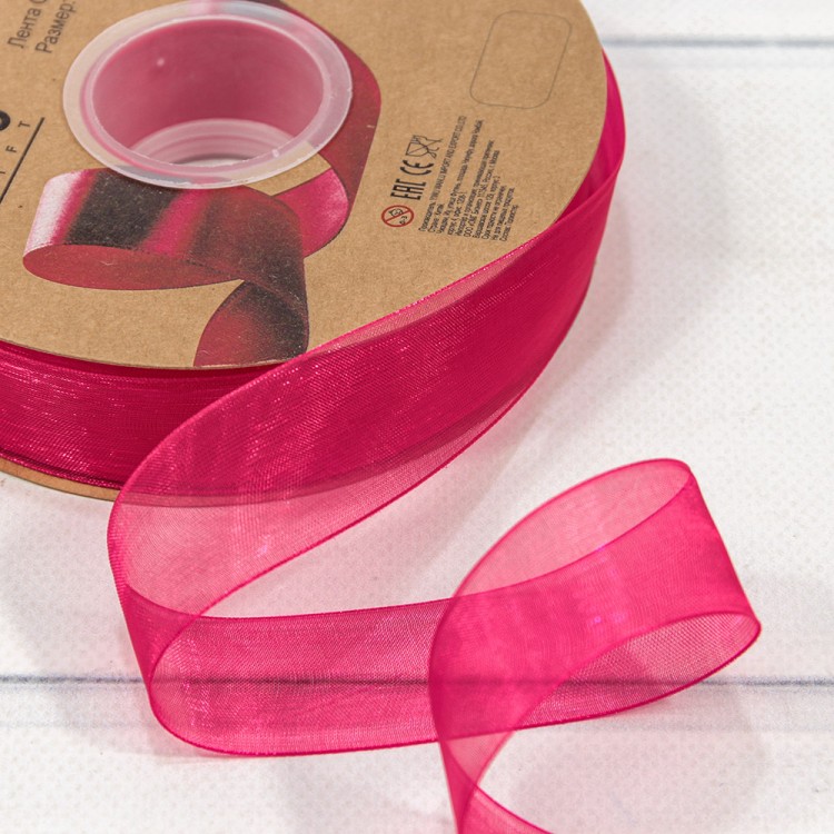 559-25/1028 Лента Органза 2,5см*100ярд Вишнёвый 1/8 1/32 559-25/1028 Лента Органза 2,5см*100ярд Вишнёвый 1/8 1/32