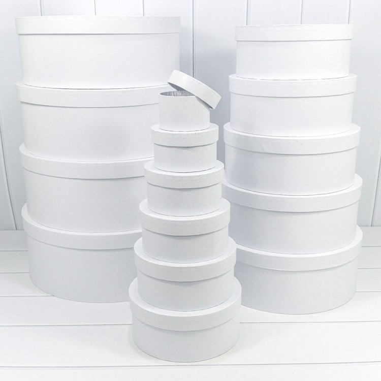 7211501/417 Коробки Круглые Набор 1/15 46,5*17,1 Белый 1/1																							