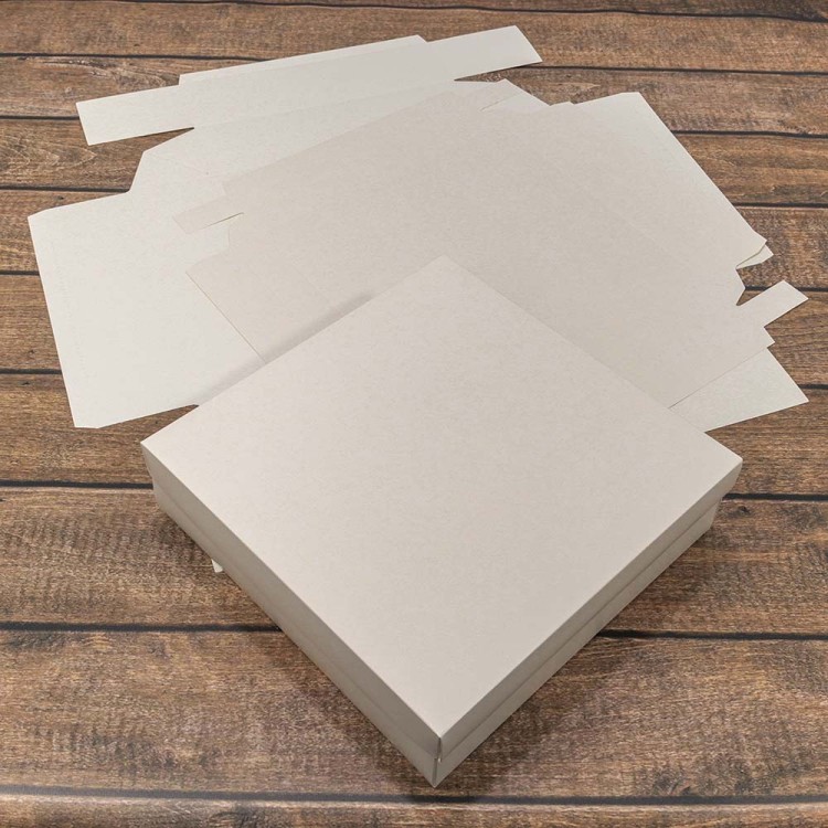 0007544 Коробка Квадратная 25*25*7 сборная Белый 1/20 1/240 0007544 Коробка Квадратная 25*25*7 сборная Белый 1/20 1/240