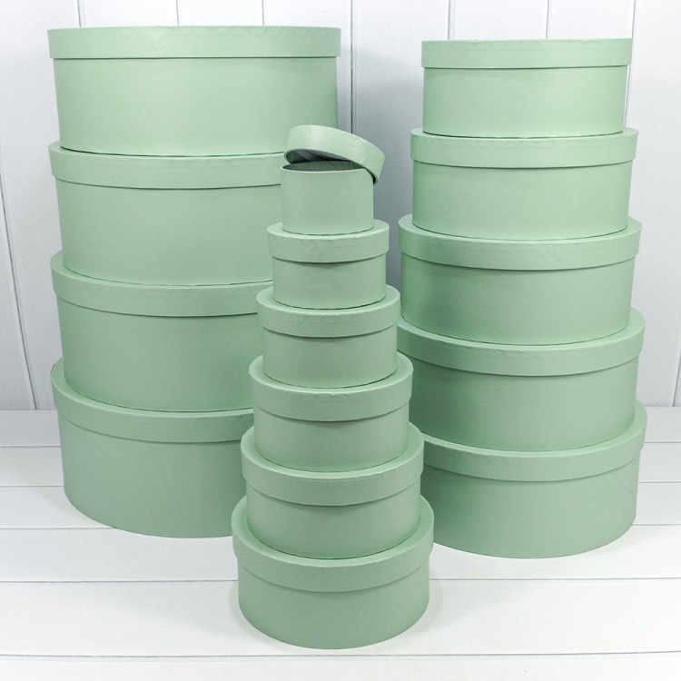 7211501/1916	Коробки Круглые Набор 1/15 46,5*17,1 Бледно-зелёный 1/1																						