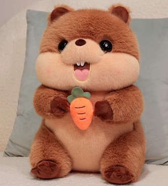 HY02830001BR Мягкая игрушка Хомяк размер 28см Коричневый