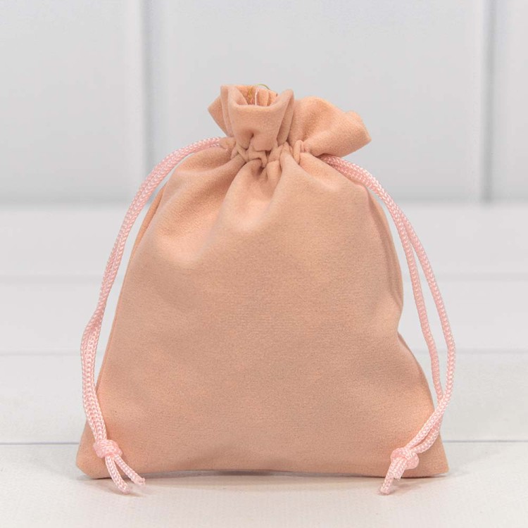 000811I/78 Мешочки бархатные 10*12 Персиковый 1/50 1/2000