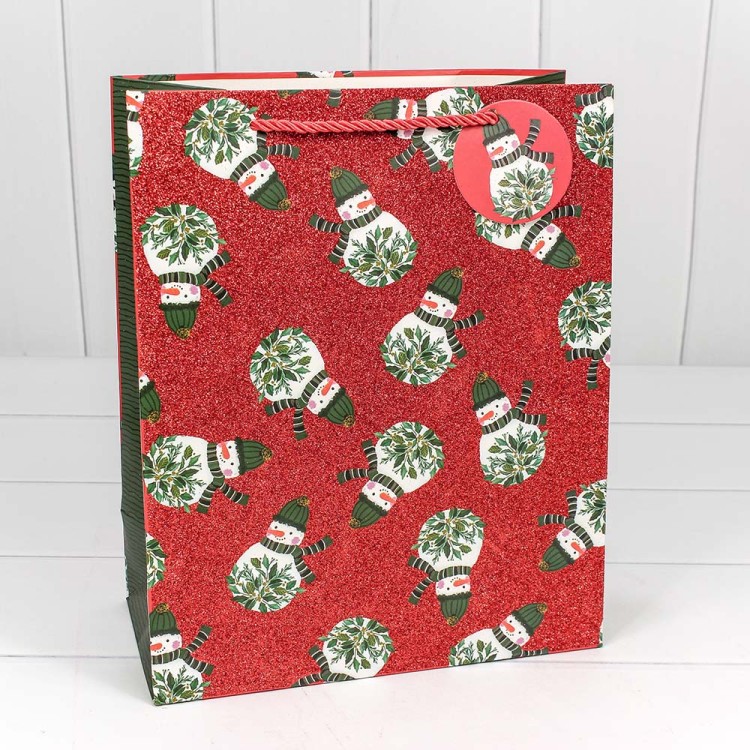 300320A Пакет подарочный с блеском "Новый год" (микс) 33*45*15 1/20 1/80