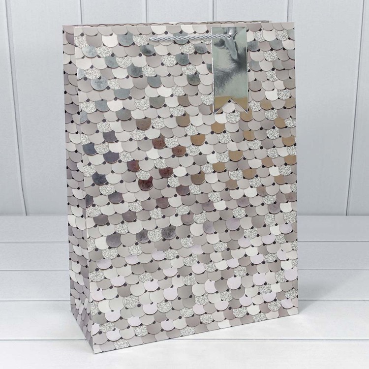 000208A Пакет подарочный с тиснением "Кружочки" (микс) 33*45*15 210г 1/20 1/120