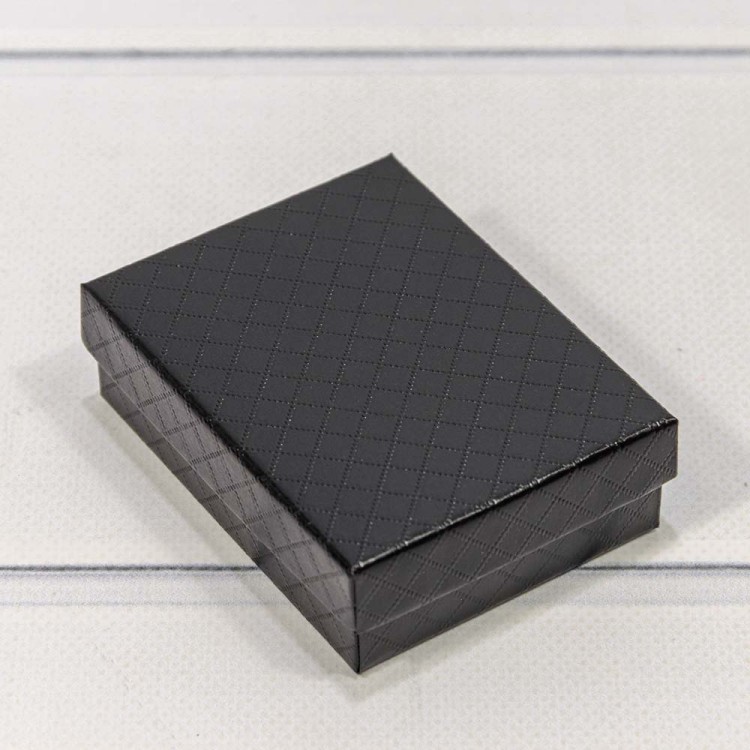 61279/7 Коробка Прямоугольная 9*7*2,8 "Ромбики" Чёрный 1/12 1/240