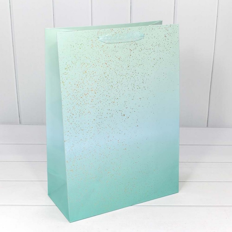 000196A Пакет подарочный "Градиент" с блестящими вкраплениями (микс) 32*45*15 см 1/20 1/120