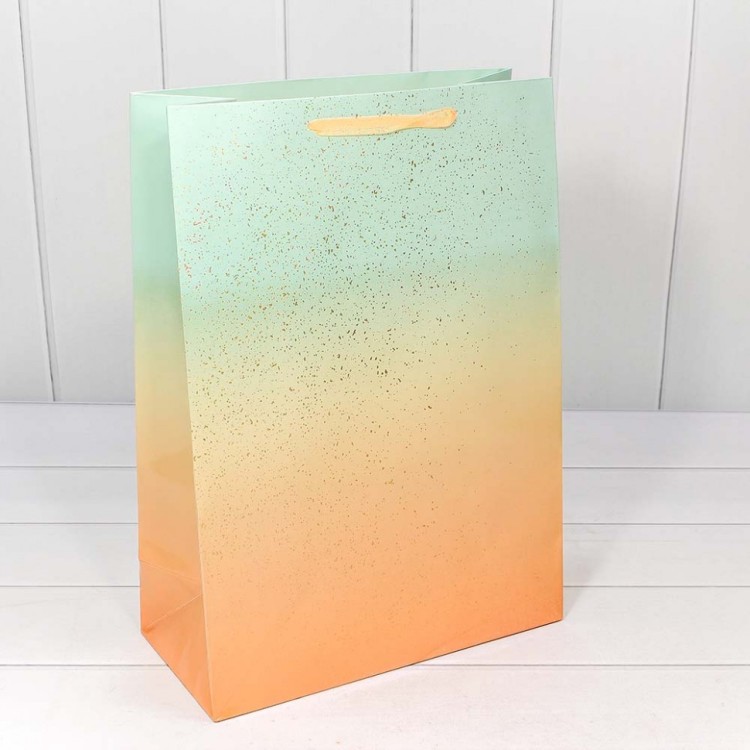 000196A Пакет подарочный "Градиент" с блестящими вкраплениями (микс) 32*45*15 см 1/20 1/120