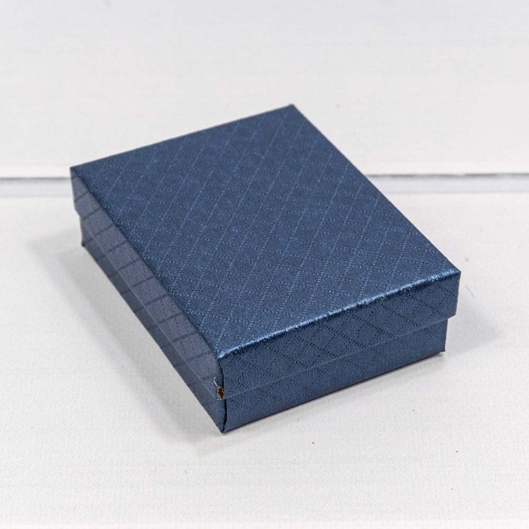 61279/5 Коробка Прямоугольная 7*9*2,8 "Ромбики" Синий 1/12 1/480