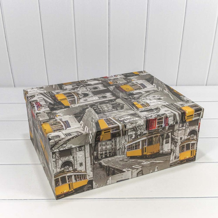 721902/1474 Коробки Прямоугольные Набор 1/15 42,5*33*17,6 "Трамваи-1" 1/2