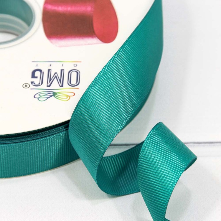 563-25/54 Лента Репсовая 2,5см*100ярд Тёмно-бирюзовый 1/13 1/52