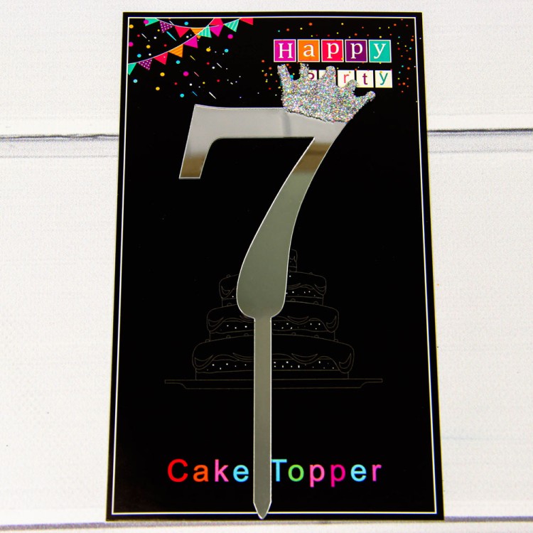 20019/7 Топпер "Цифра 7" 18*6см Серебряный 1/20 1/500