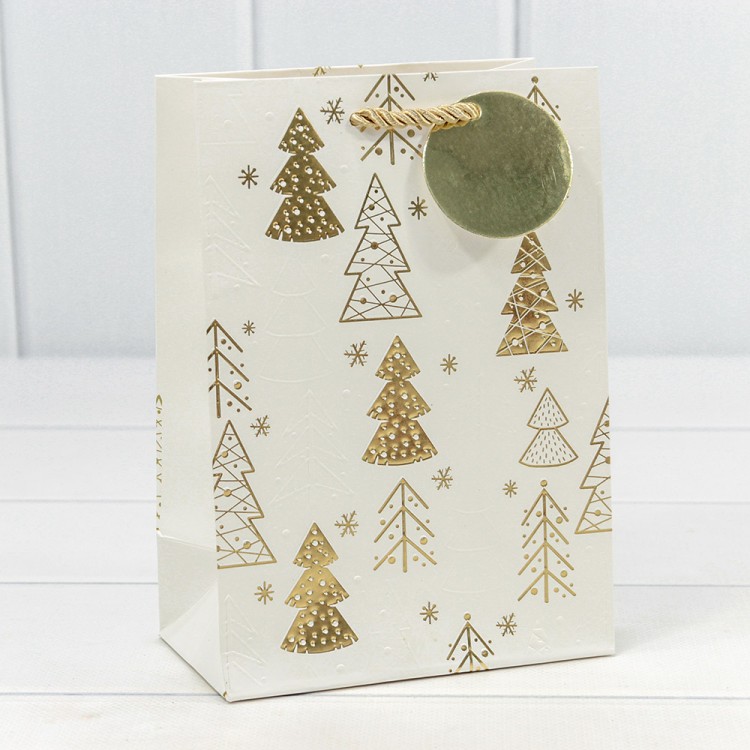 300382G Пакет подарочный с тиснением "Новый год" (микс) 14*20*8 210г 1/20 1/480