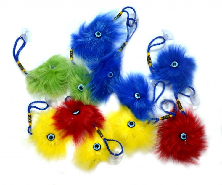 НХ211 Брелок "Пушистик" с турецким глазом