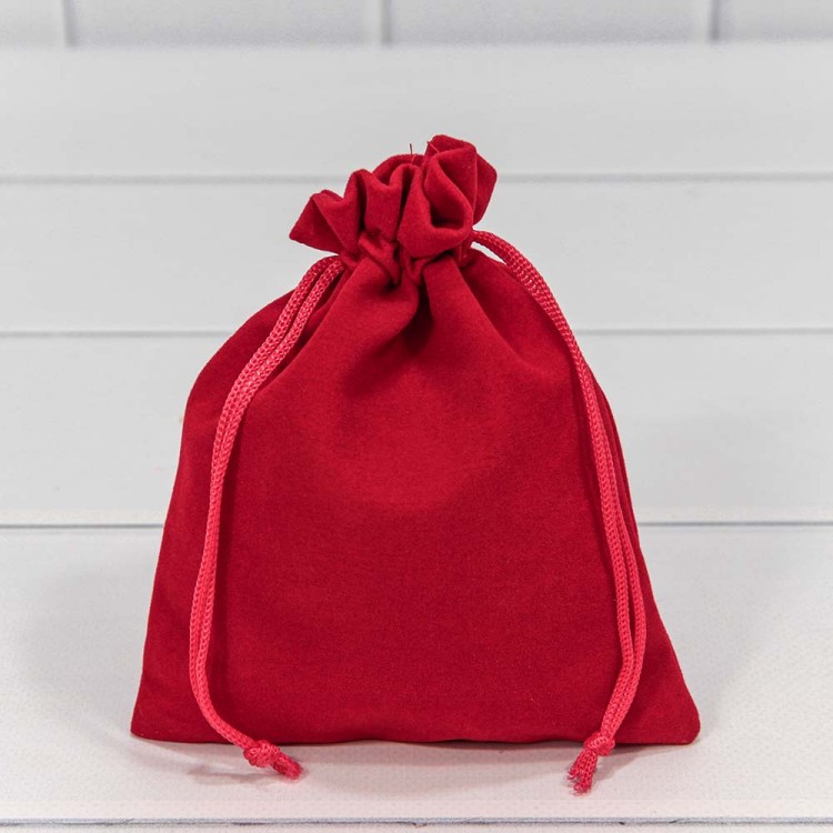 000811H/50 Мешочки бархатные 12*15 Красный 1/50 1/2000