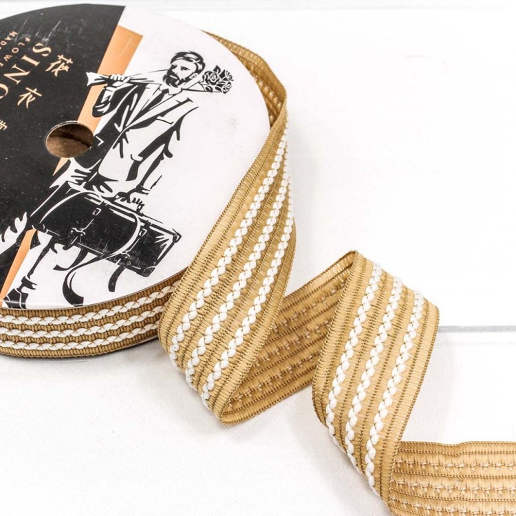 545-25/52 Лента декоративная с бахромой (полиэстер) 2,5 см*18 ярд бежевый 1/8 1/192 545-25/52 Лента декоративная с бахромой (полиэстер) 2,5 см*18 ярд бежевый 1/8 1/192