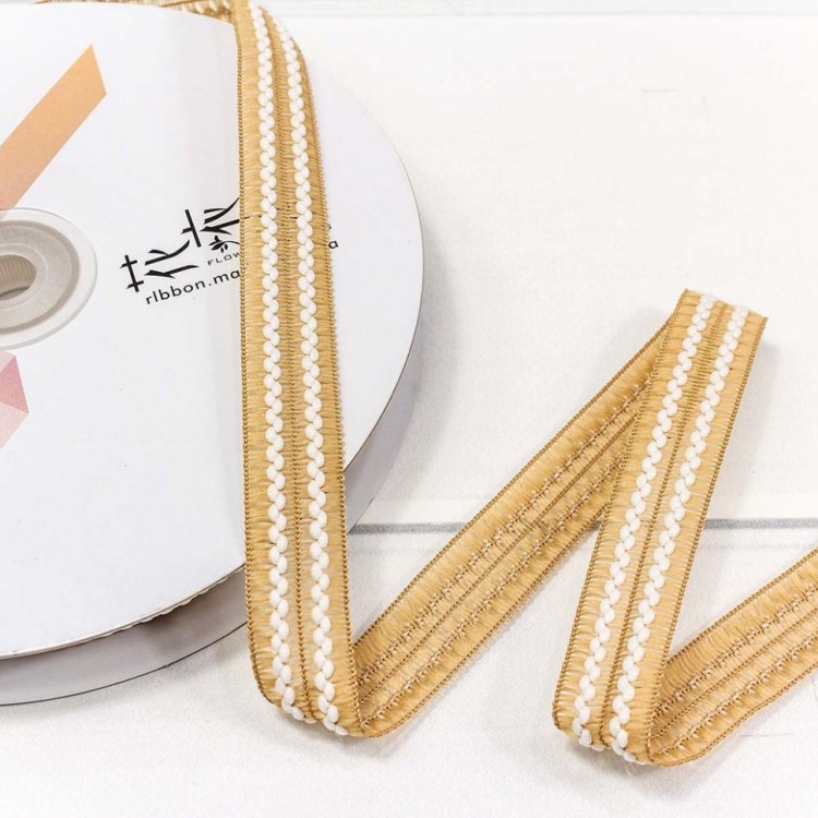 544-15/52 Лента декоративная с бахромой (полиэстер) 1,5 см*25 ярд бежевый 1/8 1/192 544-15/52 Лента декоративная с бахромой (полиэстер) 1,5 см*25 ярд бежевый 1/8 1/192