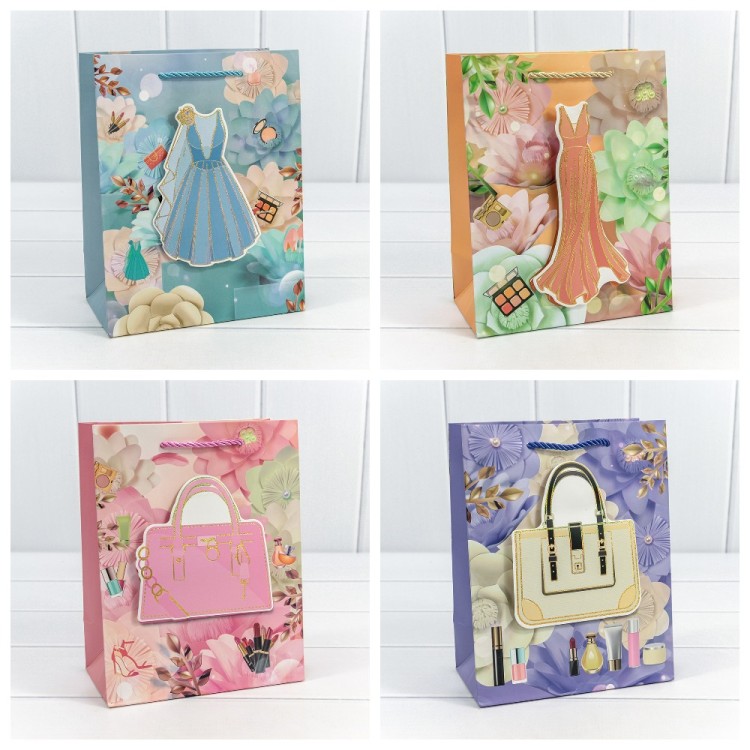 000318E Пакет подарочный с 3D аппликацией "Детский" (микс 318) 18*23*10 210г 1/20 1/360