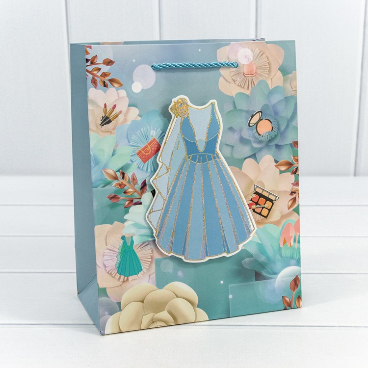 000318E Пакет подарочный с 3D аппликацией "Детский" (микс 318) 18*23*10 210г 1/20 1/360