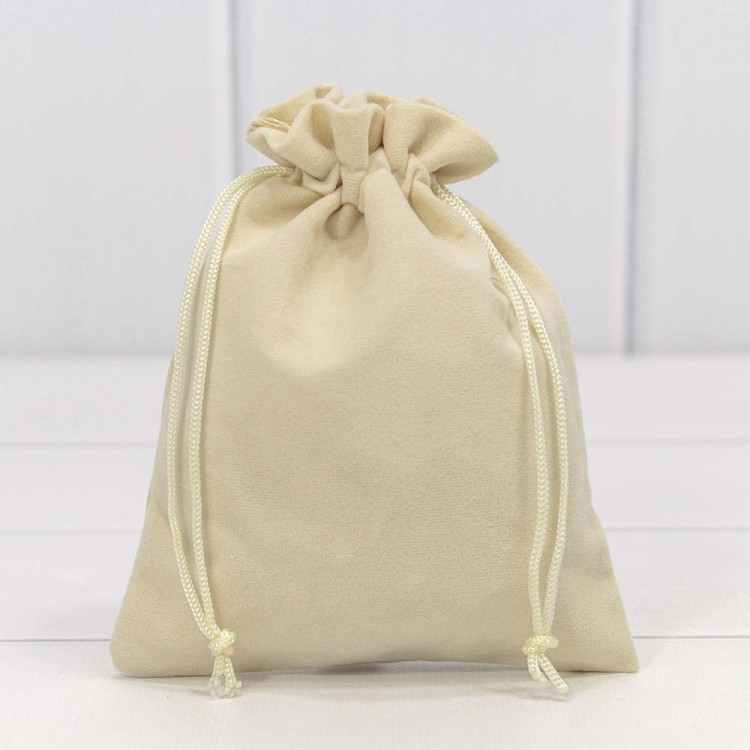 000811H/22 Мешочки бархатные 12*15 Бежевый 1/50 1/2000  