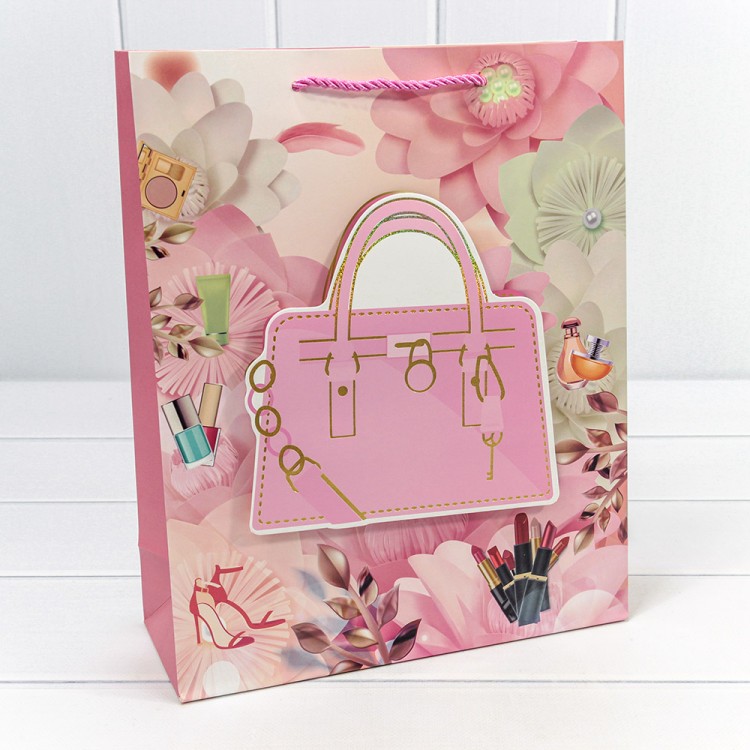 000318C Пакет подарочный с 3D аппликацией "Детский" (микс 318) 26*32*10 210г 1/20 1/240