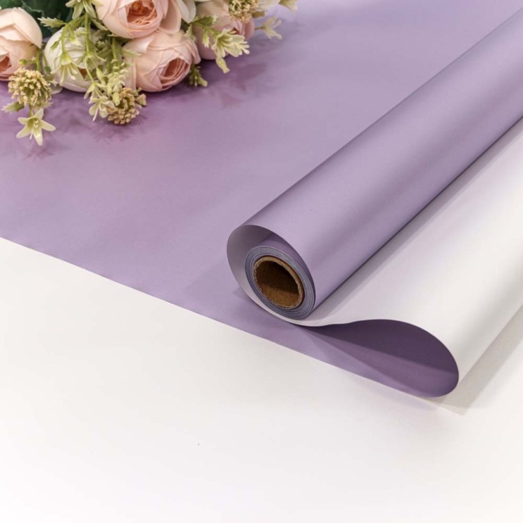 001318/27 Плёнка 0,58*10м двухсторонняя 60мкм Сиреневый/Белый 1/30