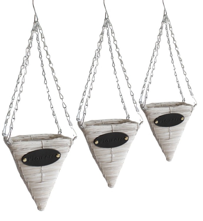 000420-55 Набор корзин 1/3 треугольный 21*21*25 см для цветов 1/12