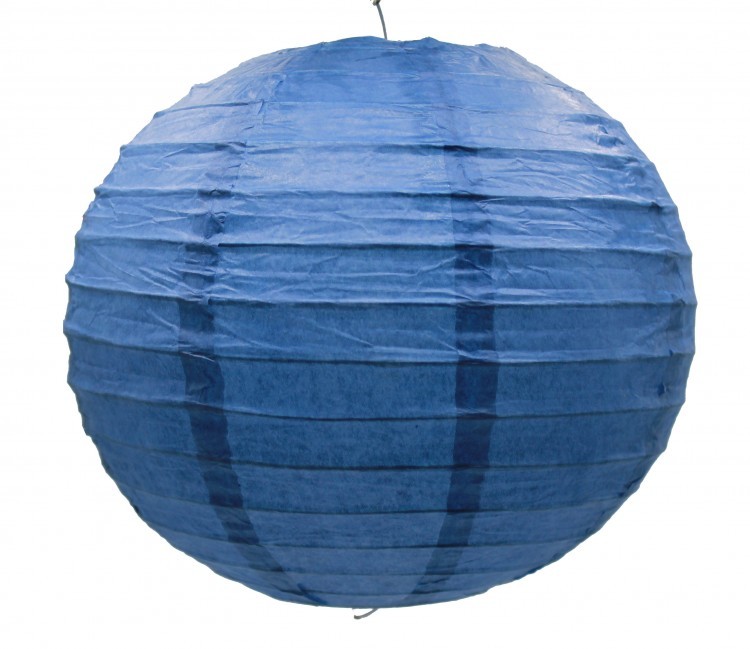 FX-20L Фонарик бумажный (синий) d=20 см