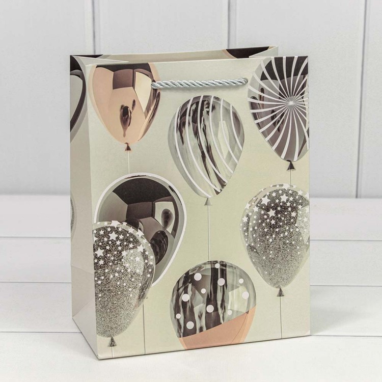 000129E Пакет подарочный с тиснением "Воздушные шары" (микс) 18*23*10 210г 1/20 1/720