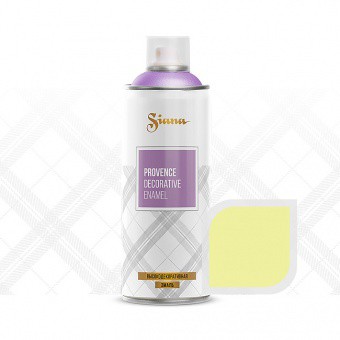 SNP010 Краска, эмаль-аэрозоль для декора Siana Provence – матовая текстура, 520 мл. Лимончелло