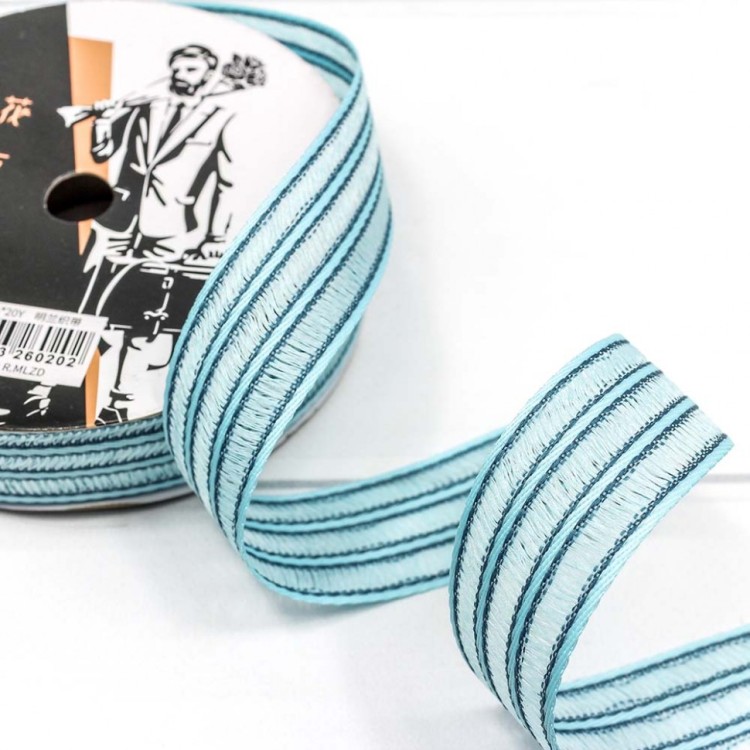 543-26/3 Лента декоративная с бахромой (полиэстер) 2,6 см*20 ярд голубой 1/8 1/192 543-26/3 Лента декоративная с бахромой (полиэстер) 2,6 см*20 ярд голубой 1/8 1/192