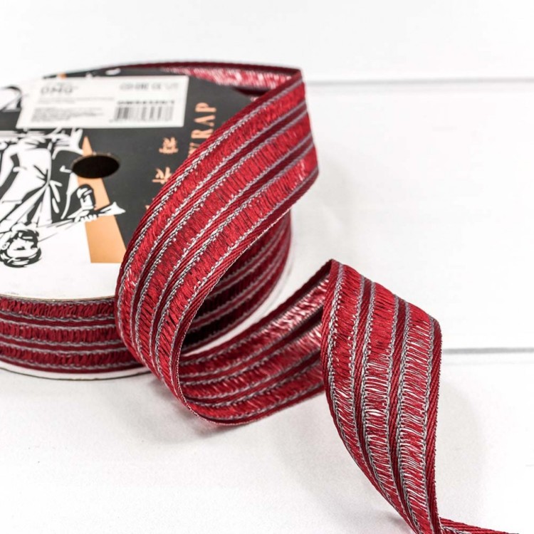 543-26/1 Лента декоративная с бахромой (полиэстер) 2,6 см*20 ярд бордовый 1/8 1/192 543-26/1 Лента декоративная с бахромой (полиэстер) 2,6 см*20 ярд бордовый 1/8 1/192