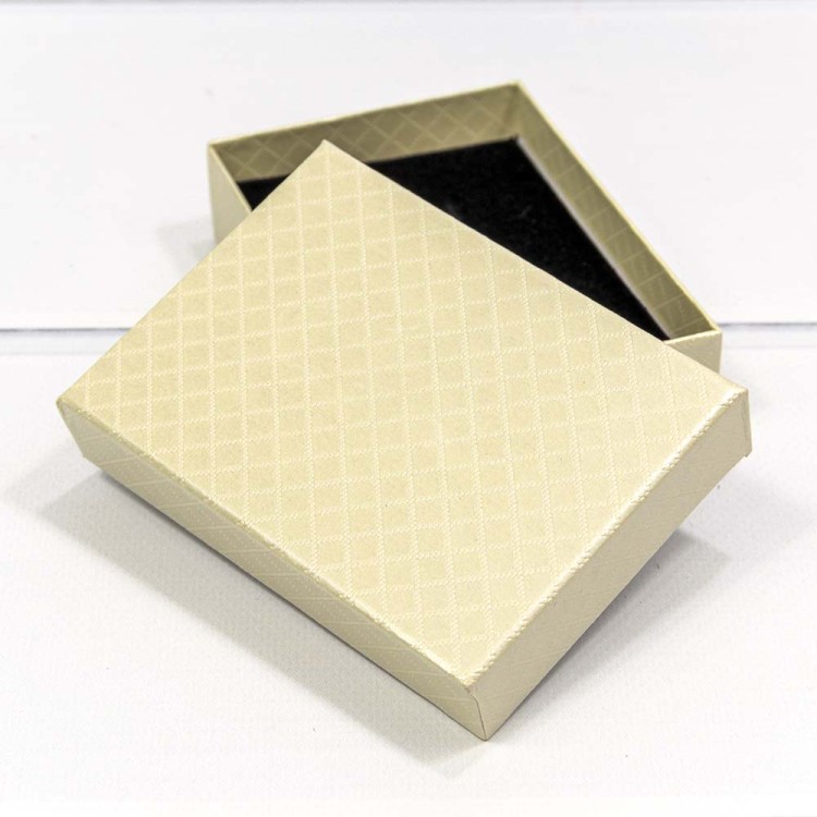 612811/3	Коробка Прямоугольная 11*8*3,4 "Ромбики" Бежевый 1/12 1/360