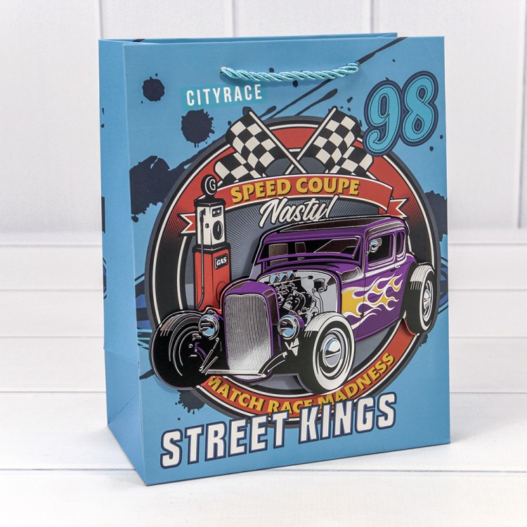 000266E Пакет подарочный с 3D аппликацией "Детский" (микс 266) 18*23*10 210г 1/20 1/360