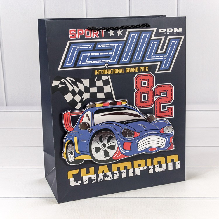 000266C Пакет подарочный с 3D аппликацией "Детский" (микс 266) 26*32*12 210г 1/20 1/240